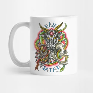 hail satan tattoo art Mug